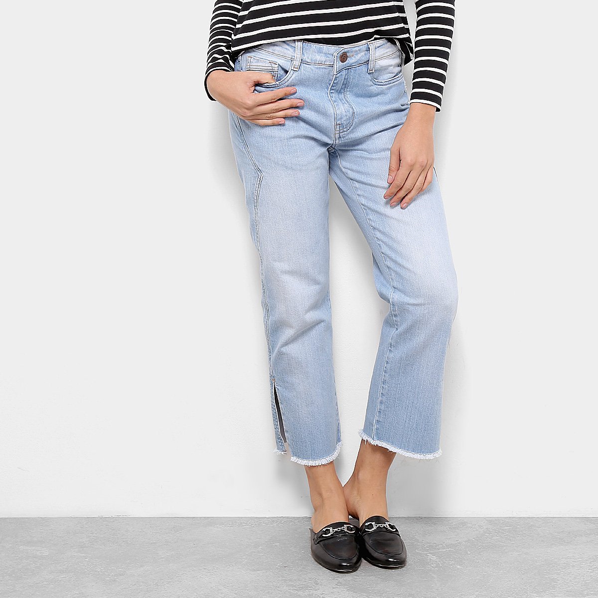 Calça Jeans Carmim Saint James Pantacourt Feminina