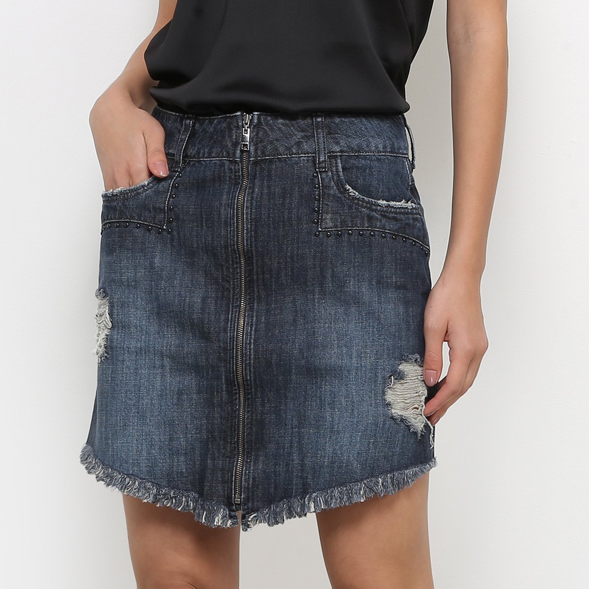Saia Jeans Colcci Curta