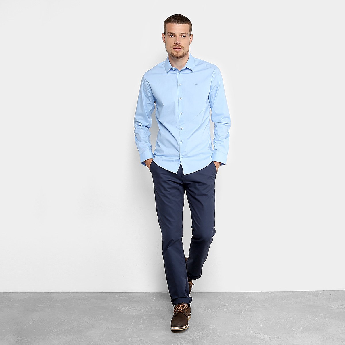 Camisa Forum Básica Manga Longa Square Masculina - Tam: 6 - 2