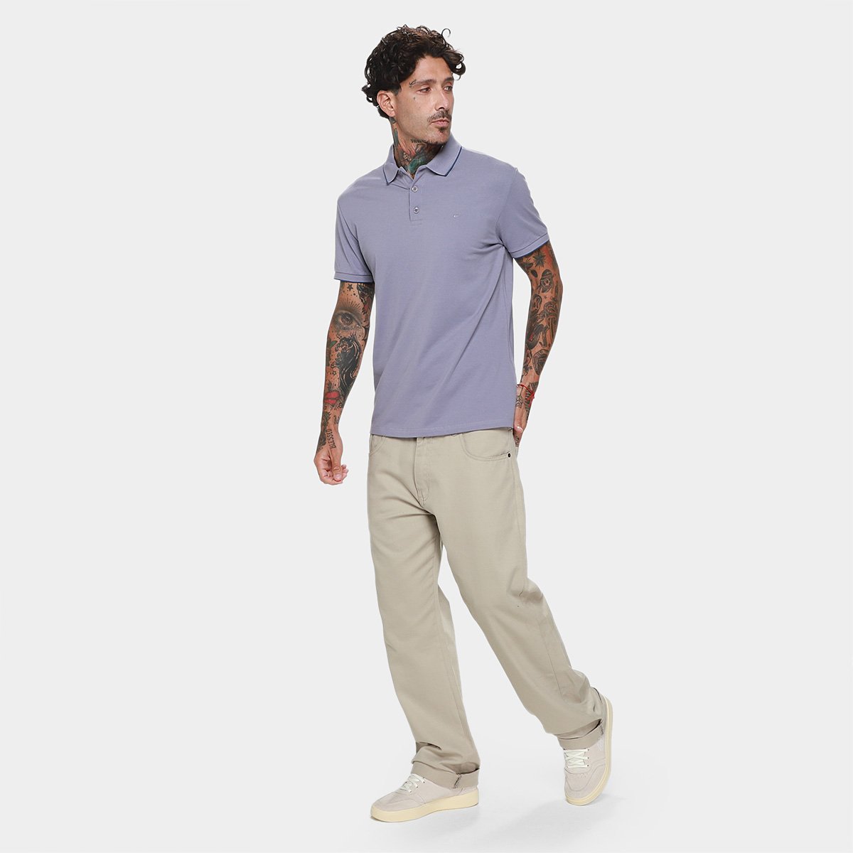 Camisa Polo Ellus Lisa Casual Masculina - Tam: M - 3