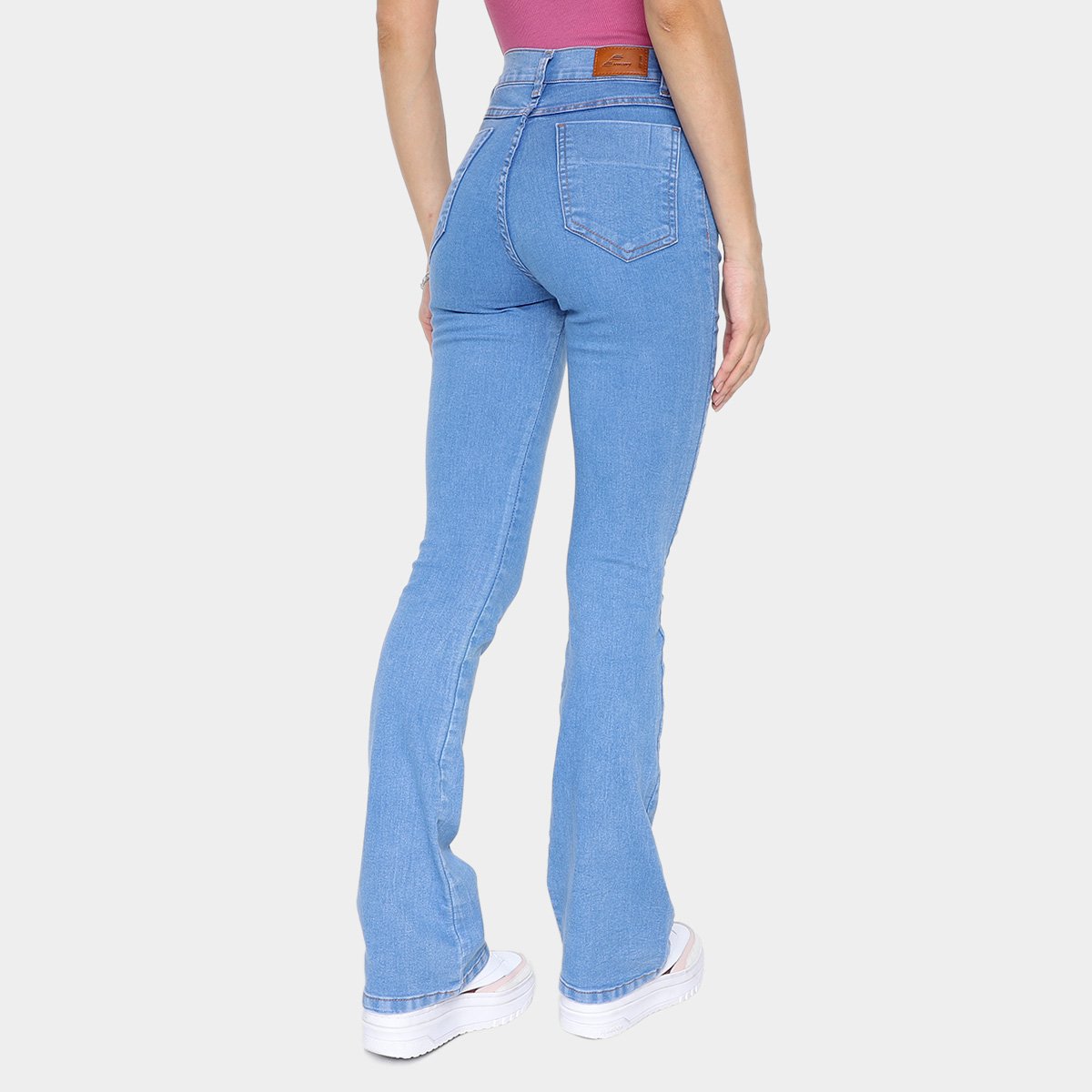 Calça Jeans Boot Cut Sawary Cintura Alta Feminina - Tam: 42 - 1