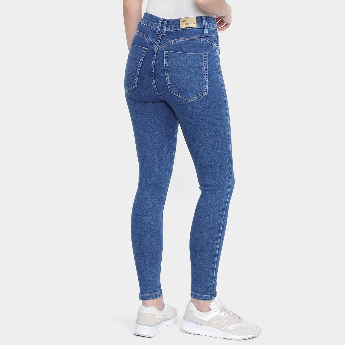 Calça Jeans Sawary Cigarrete Push Up Elastano Feminina - Tam: 36 - 1
