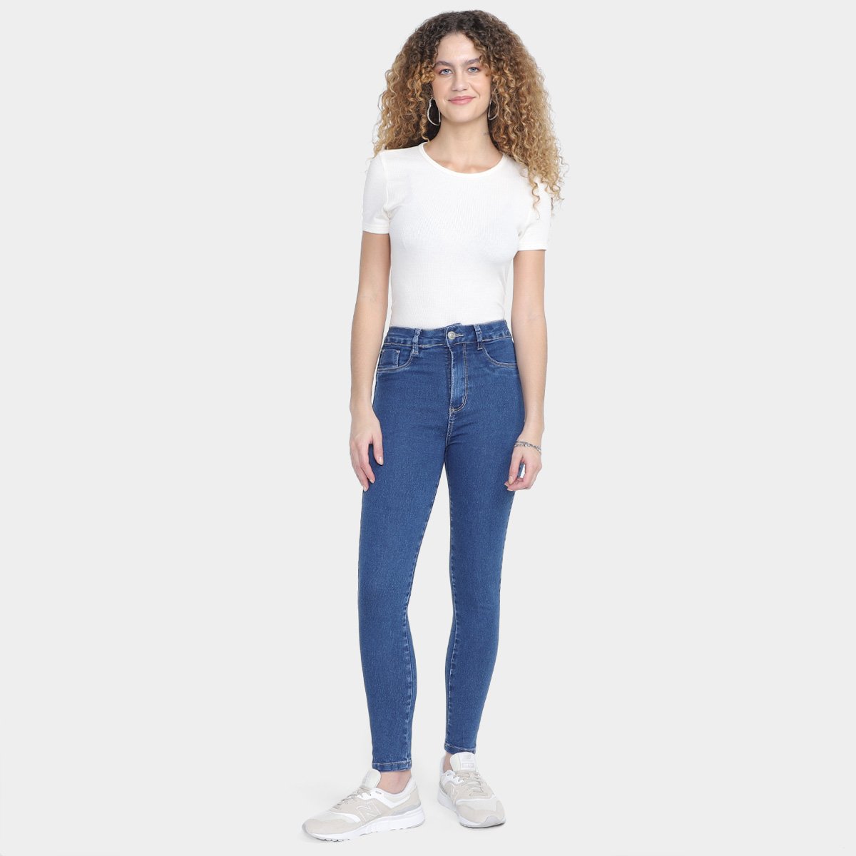 Calça Jeans Sawary Cigarrete Push Up Elastano Feminina - Tam: 36 - 3