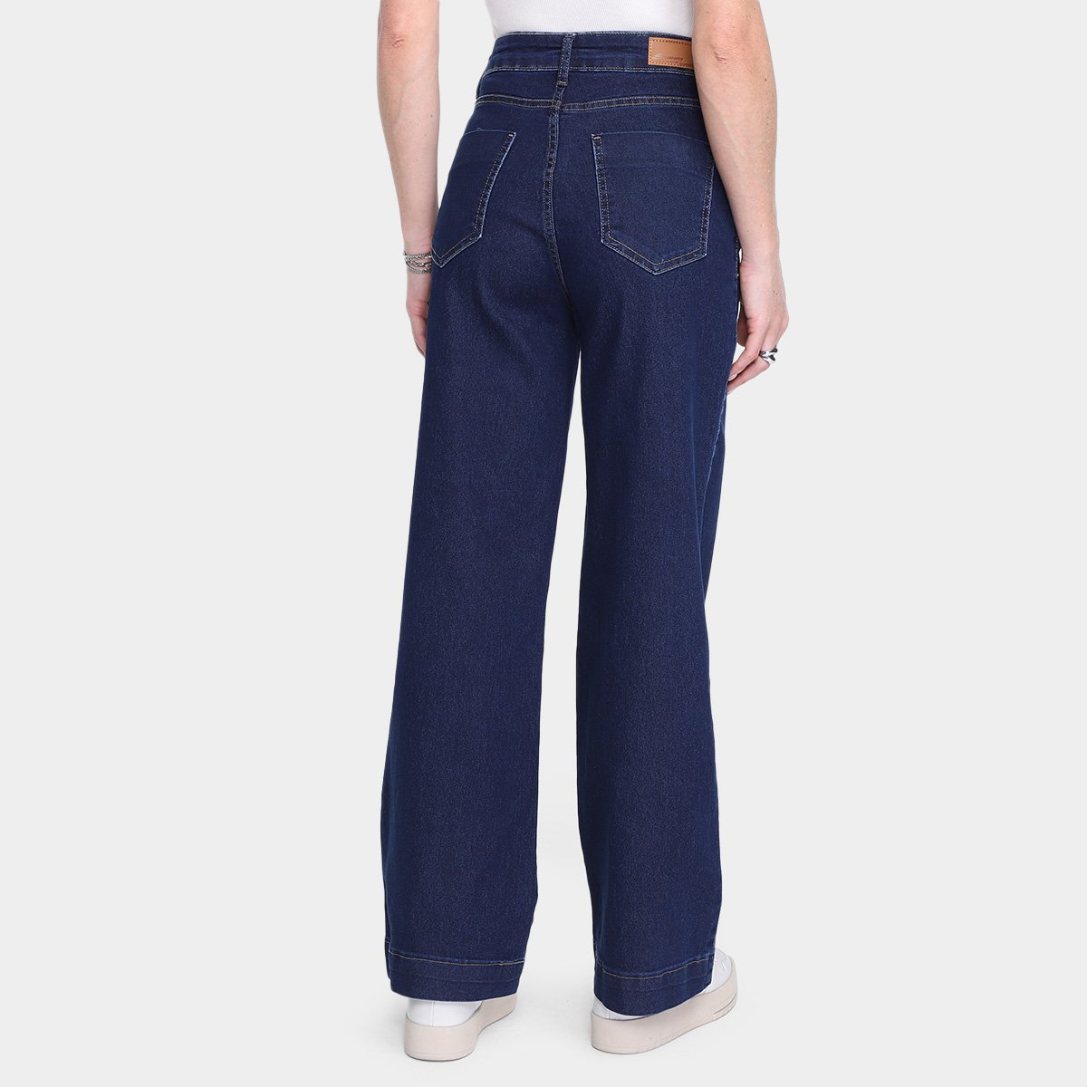 Calça Jeans Wide Leg Sawary Petit Feminina - Tam: 44 - 1