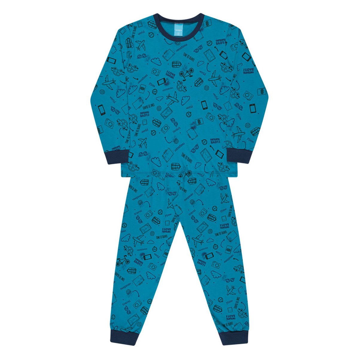 Pijama Bebê Kamylus Estampado Longo