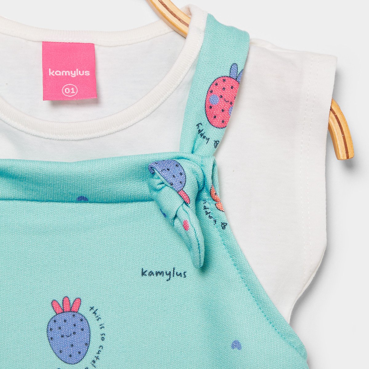 Salopete Infantil Kamylus Estampada - Tam: 1A - 2