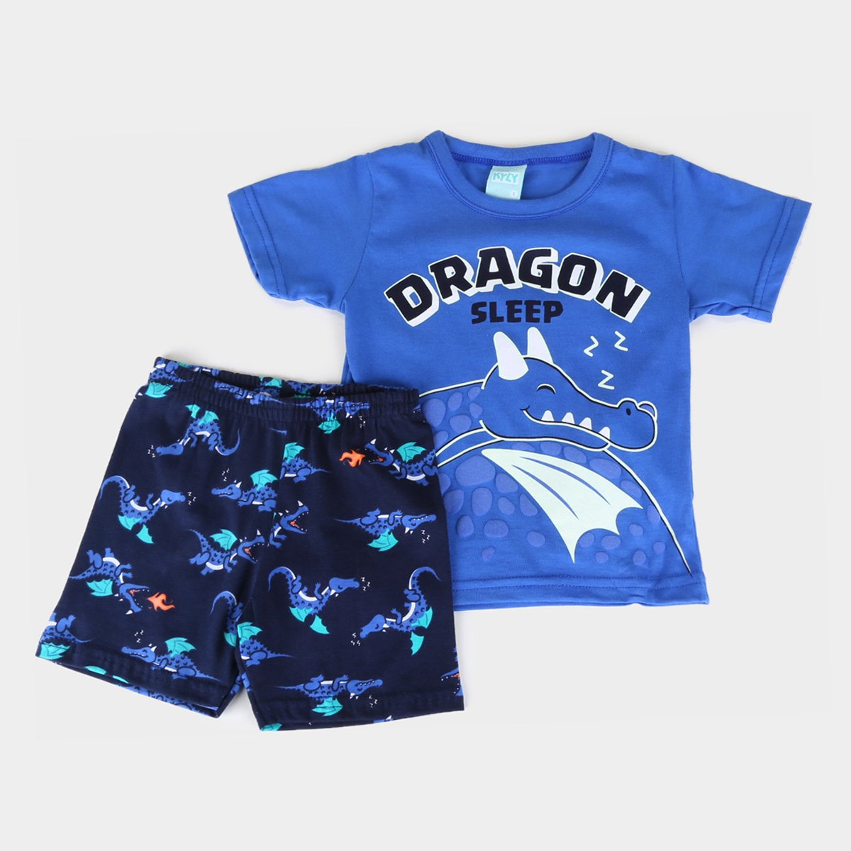 Pijama Infantil Kyly Dragon Brilha no Escuro Masculino