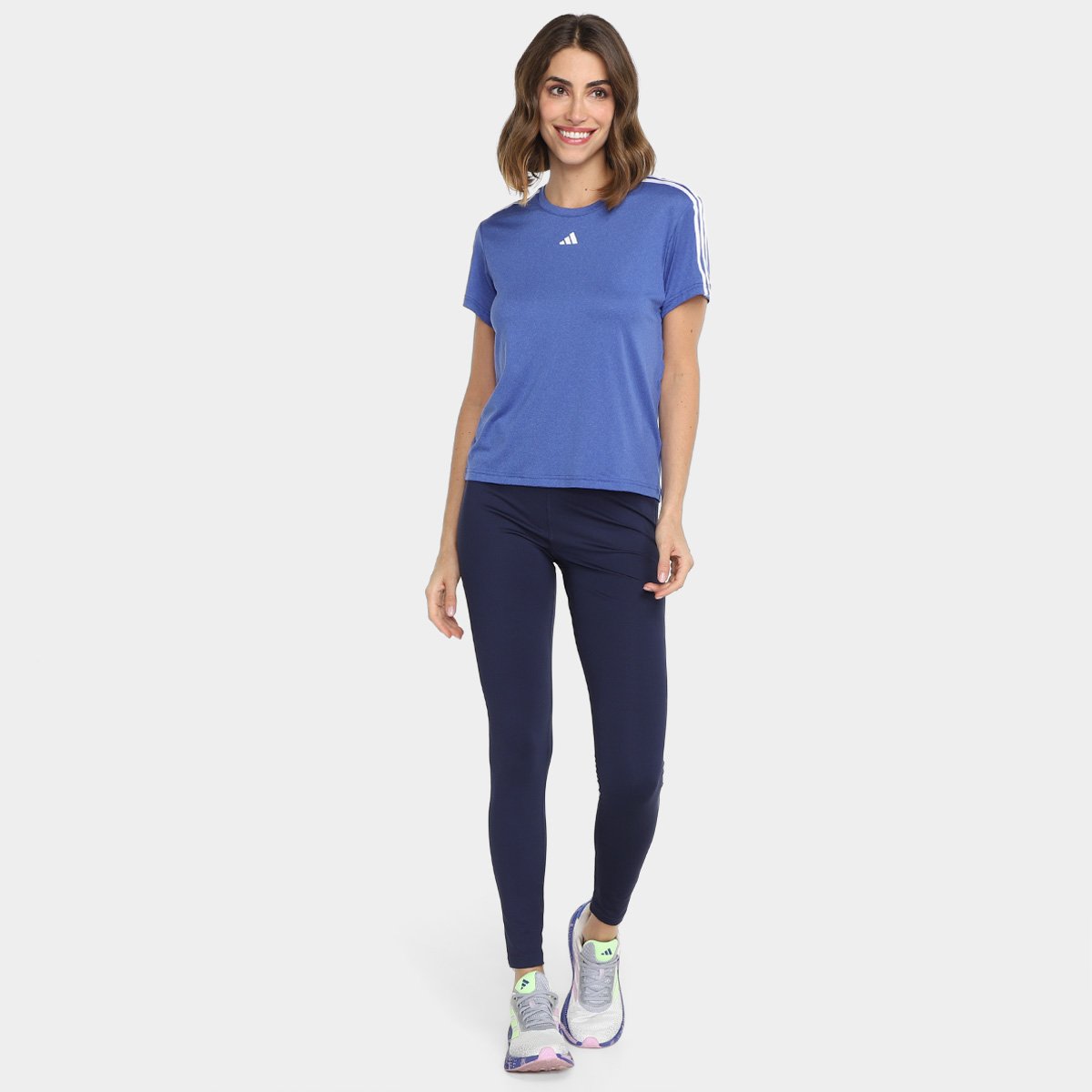 Camiseta Adidas Essentials 3 Listras Feminina - Tam: P - 3
