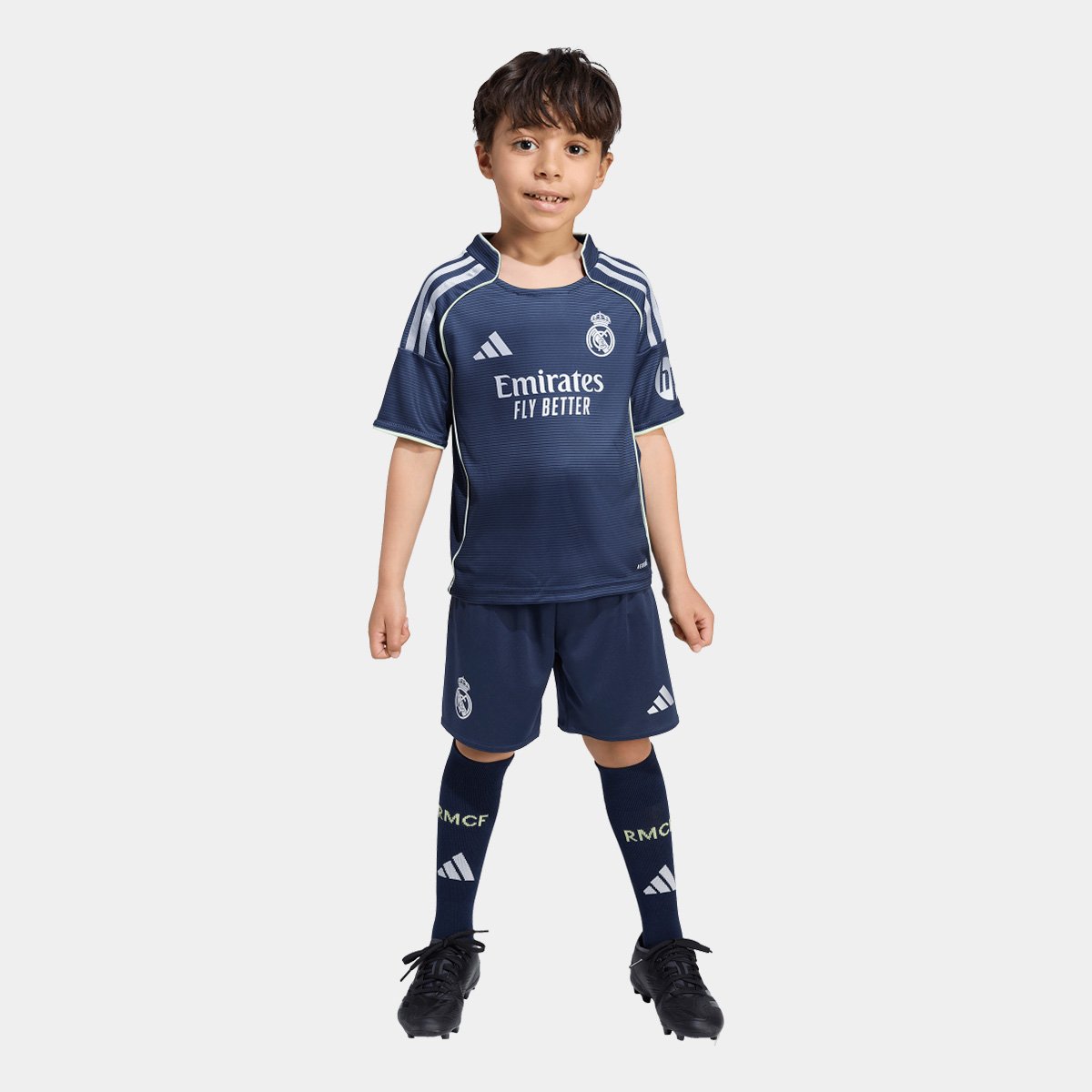 Mini Kit Infantil Real Madrid Away 25/26 s/n Torcedor Adidas - Tam: 2/3A - 5