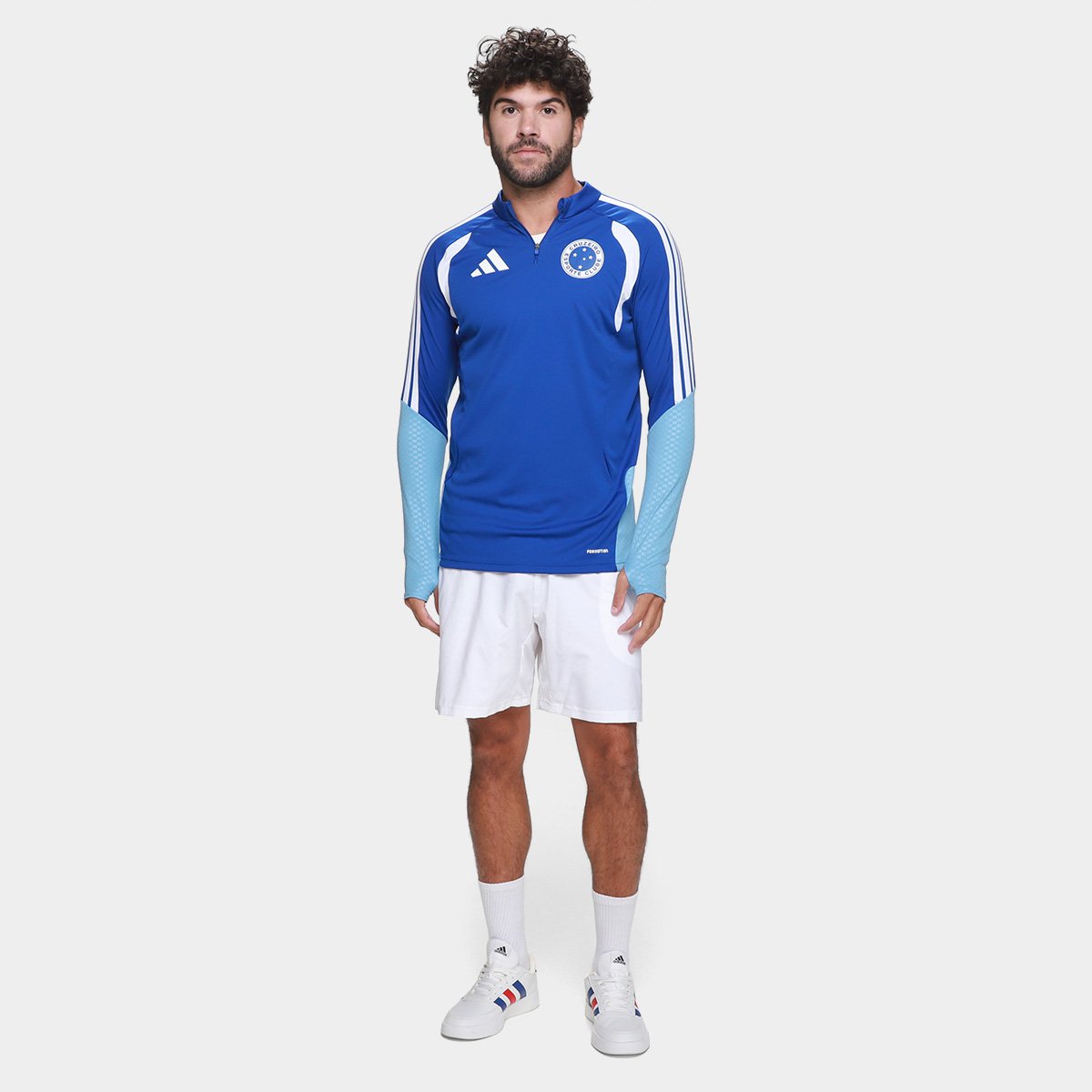 Blusa Cruzeiro 26/27 Treino Jogador Adidas Masculina - Tam: M - 4