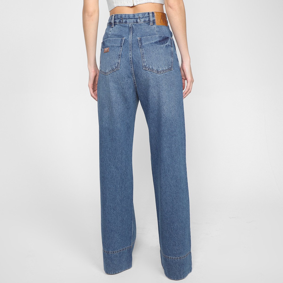 Calça Jeans All's Wide Leg Lucia Cut Out Feminina - Tam: 38 - 2