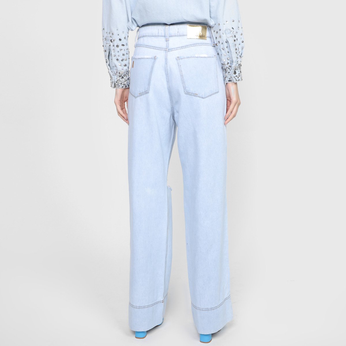 Calça Jeans All's Wide Leg Lucia Feminina - Tam: 44 - 2