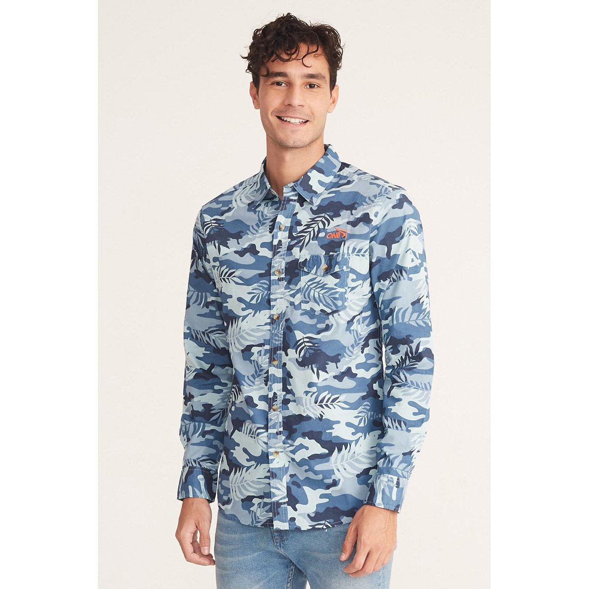 Camisa Onbongo Camuflada Folhagens Masculina
