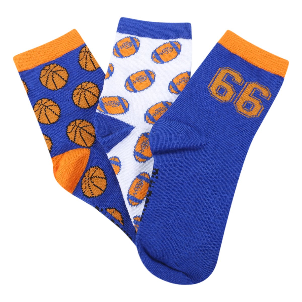Kit Meia Infantil Pimpolho Cano Médio C/ 3 Peças Masculina