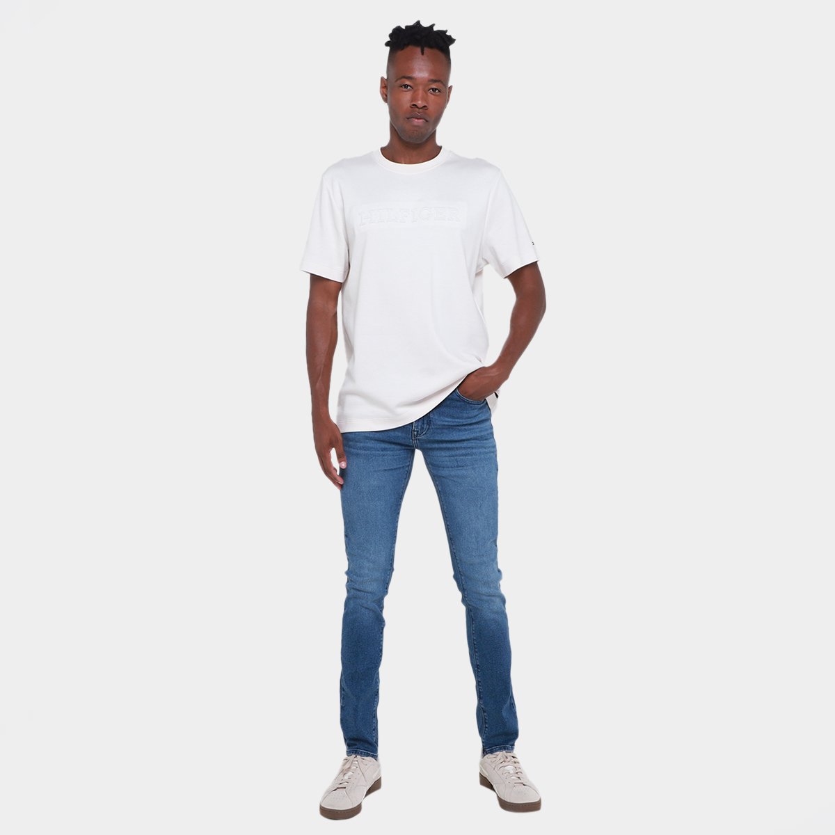 Calça Jeans Tommy Hilfiger Cintura Média Masculina - Tam: 48 - 3