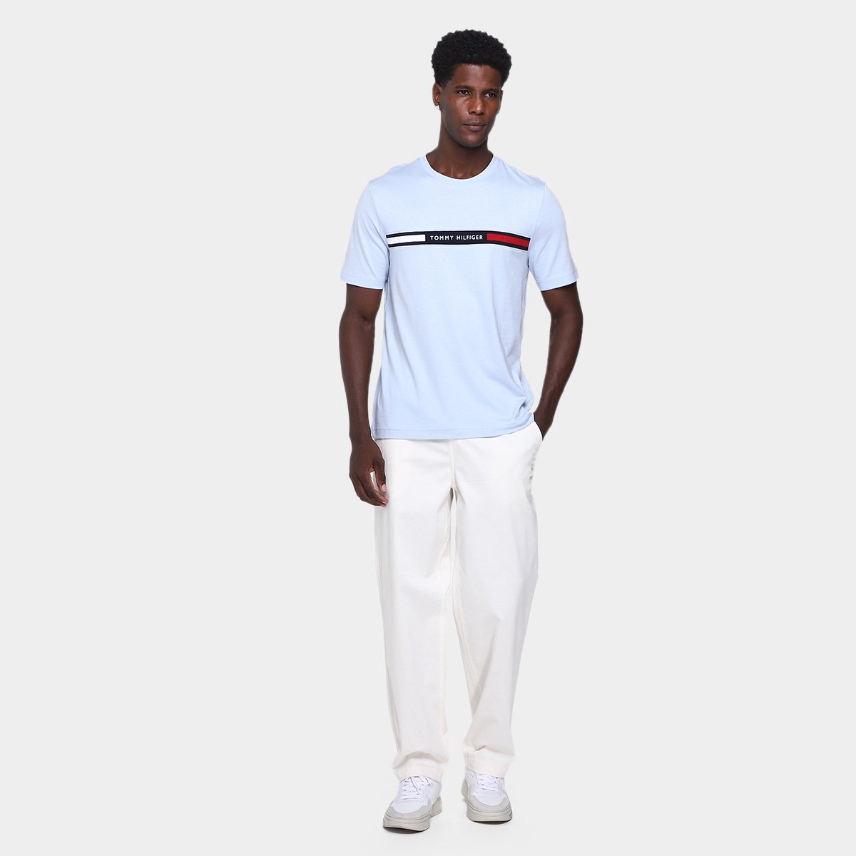 Camiseta Tommy Hilfiger Chest Insert Masculina - Tam: P - 3