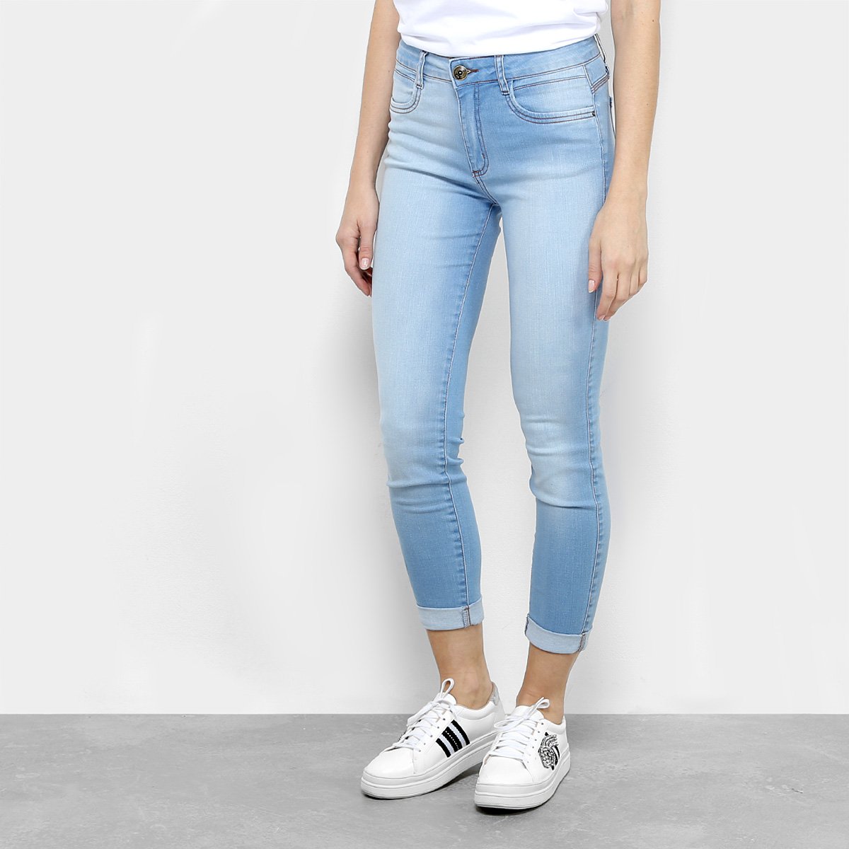 Calça Jeans Skinny Cropped My Favorite Thing Cintura Média Feminina