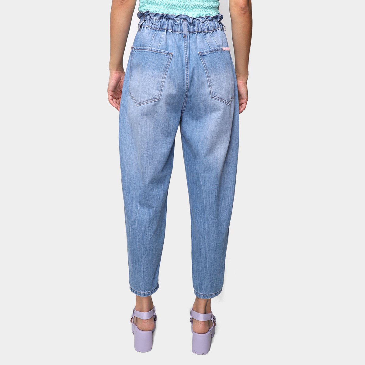 Calça Jeans Mom My Favorite Thing s Paper Bag Feminina - Tam: 44 - 1