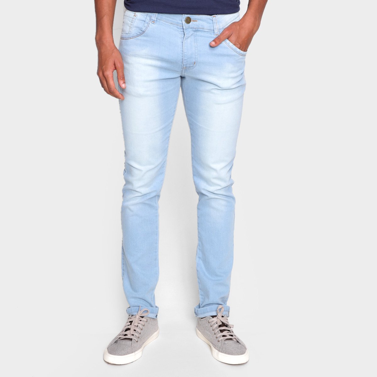 Calça Jeans Skinny Grifle Estonada Masculina