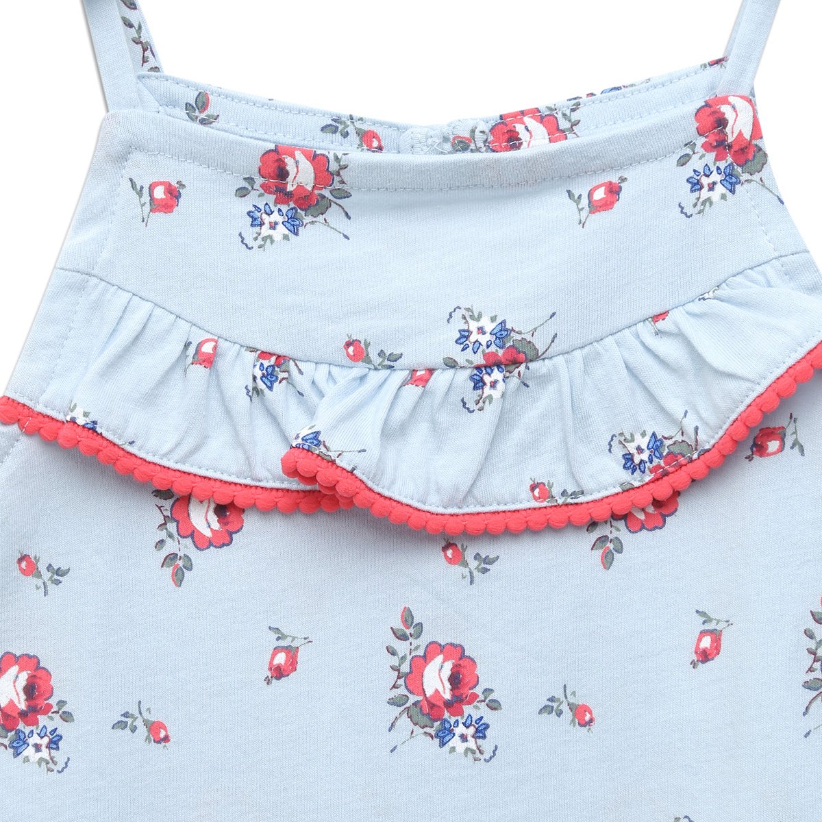 Macacão Curto Bebê Gap Malha Babado Lacinho Feminino - Tam: 0/3M - 2