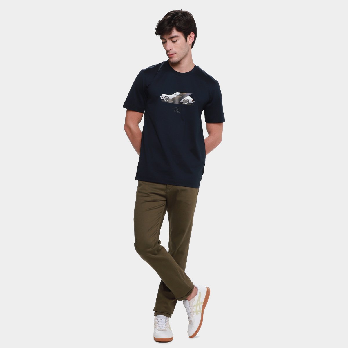 Camiseta Hugo Boss Porsche C-Thompson Masculina - Tam: P - 4