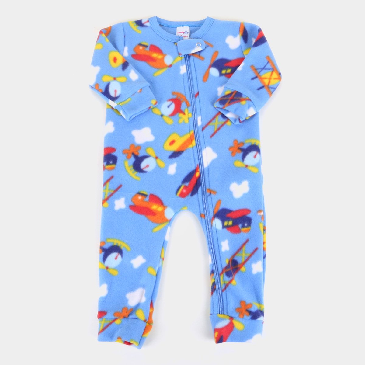 Macacão Pijama Bebê Candy Kids Soft Fleece - Tam: 6/9M