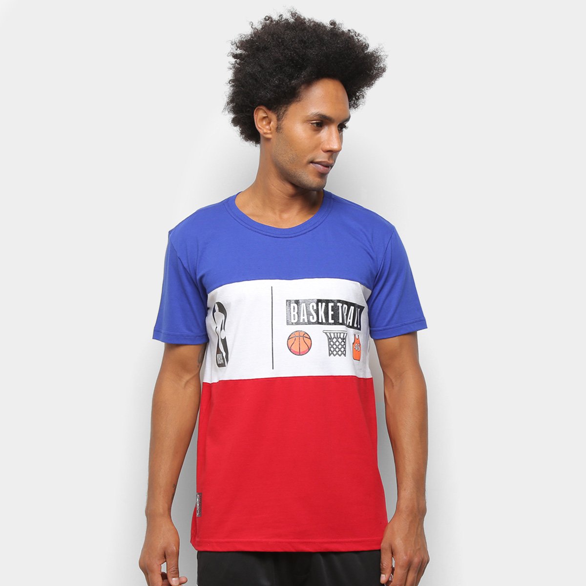 Camiseta NBA Especial Color Blocks Masculina
