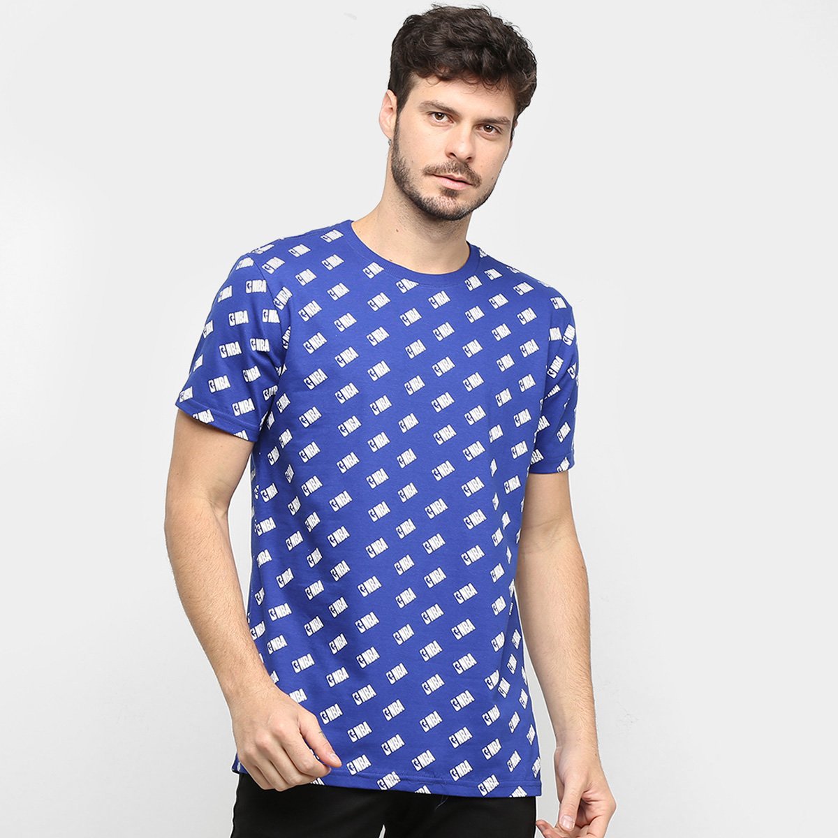 Camiseta NBA Full Print Mini Logo Masculina