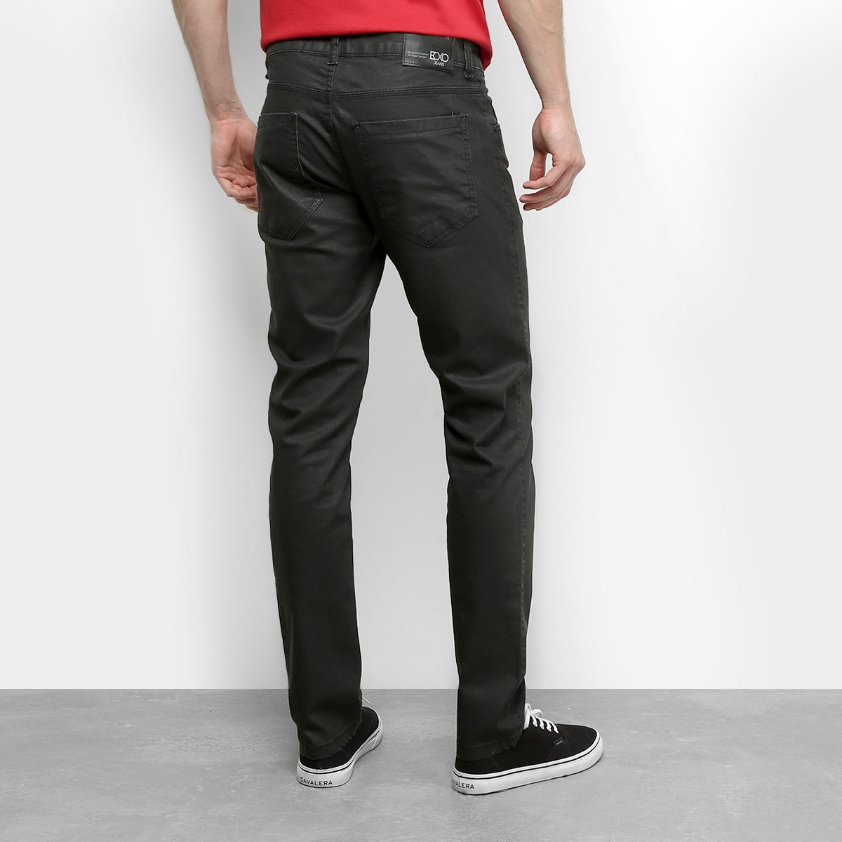 calça jeans masculina resinada