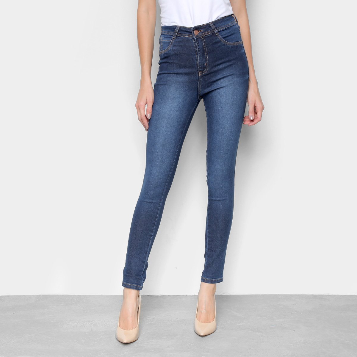 Calça Jeans Skinny Exco Cintura Média Feminina