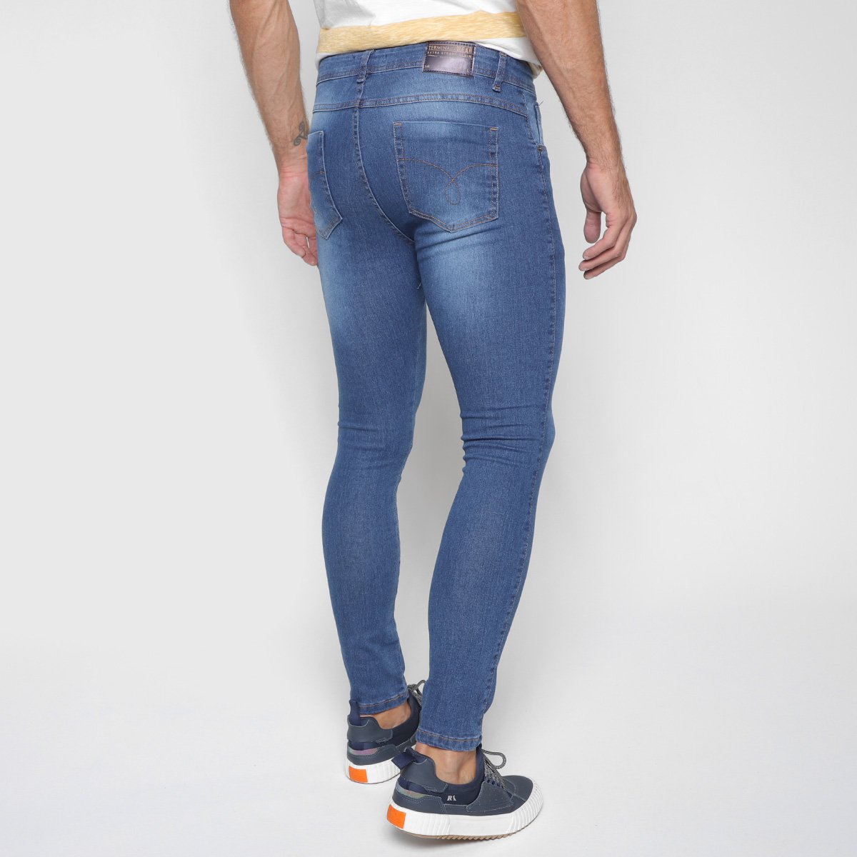 Calça Jeans Skinny Terminal Com Puídos Masculina - Tam: 46 - 2