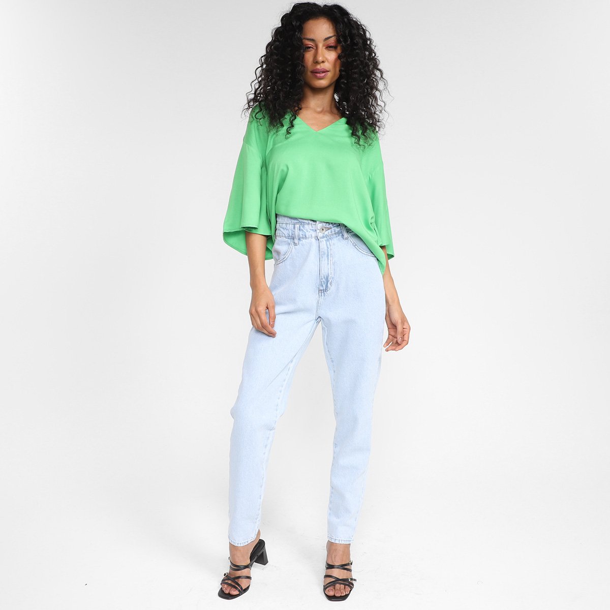 Calça Jeans Colcci Estonada Cintura Alta Feminina - Tam: 34 - 3