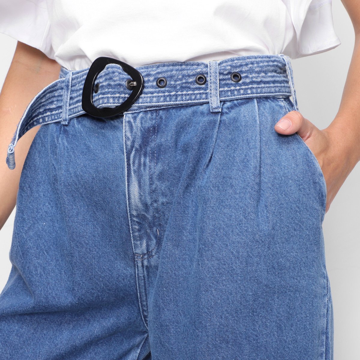 Calça Jeans Wide Leg Colcci Joana Cintura Alta Feminina - Tam: 38 - 2