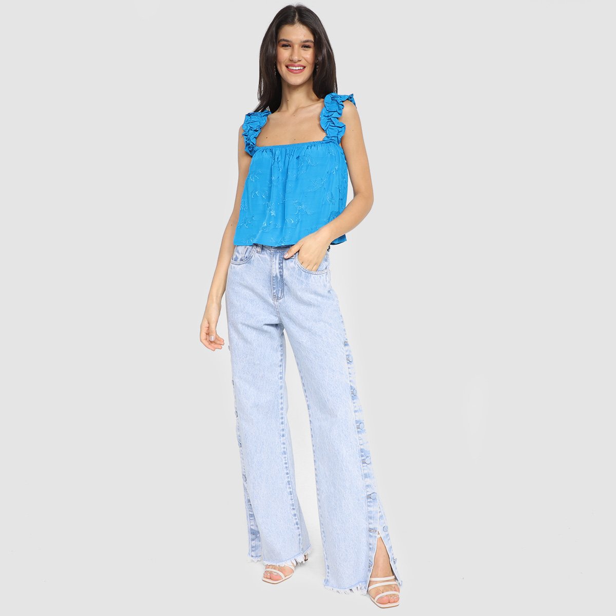 Regata Colcci Jacquard Cropped Feminina - Tam: P - 3
