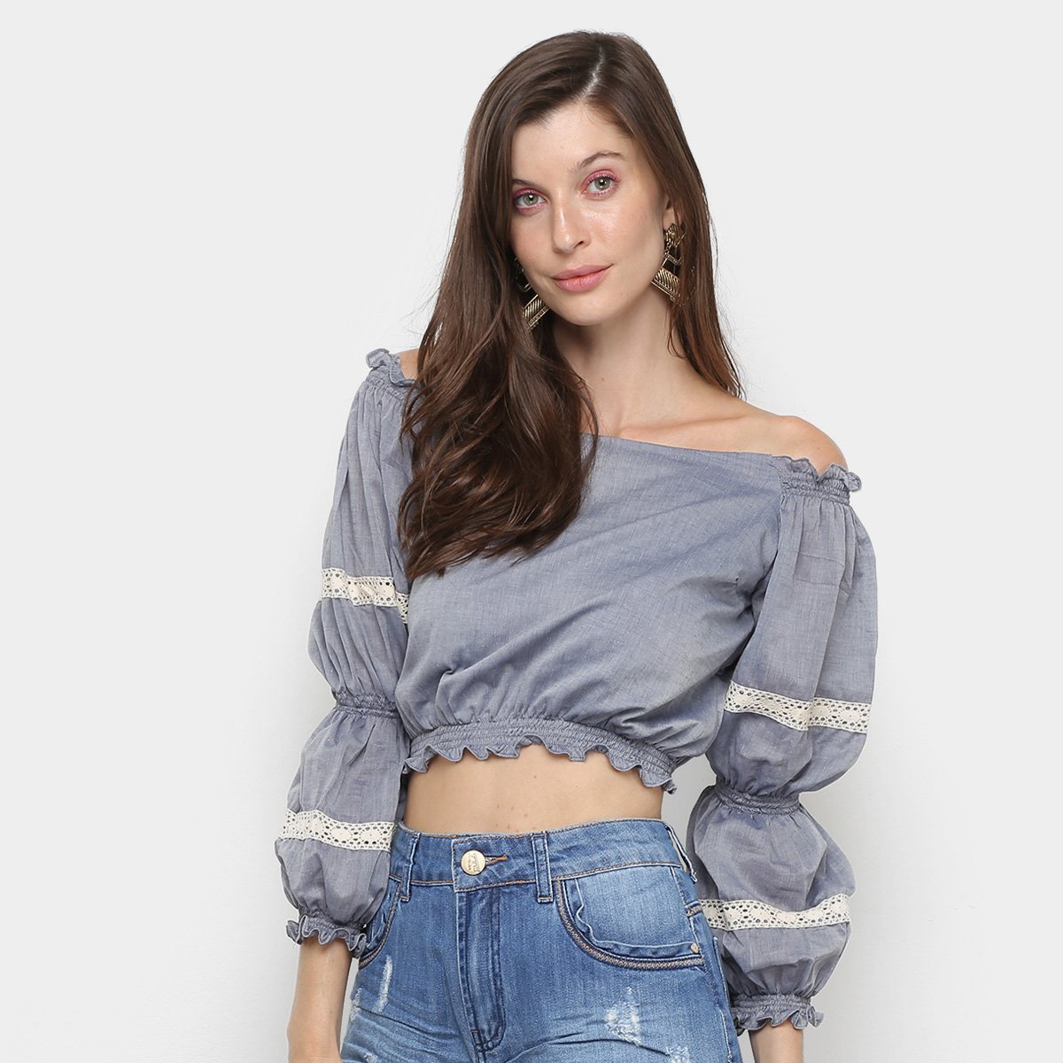Blusa Vide Bula Manga Longa Feminina