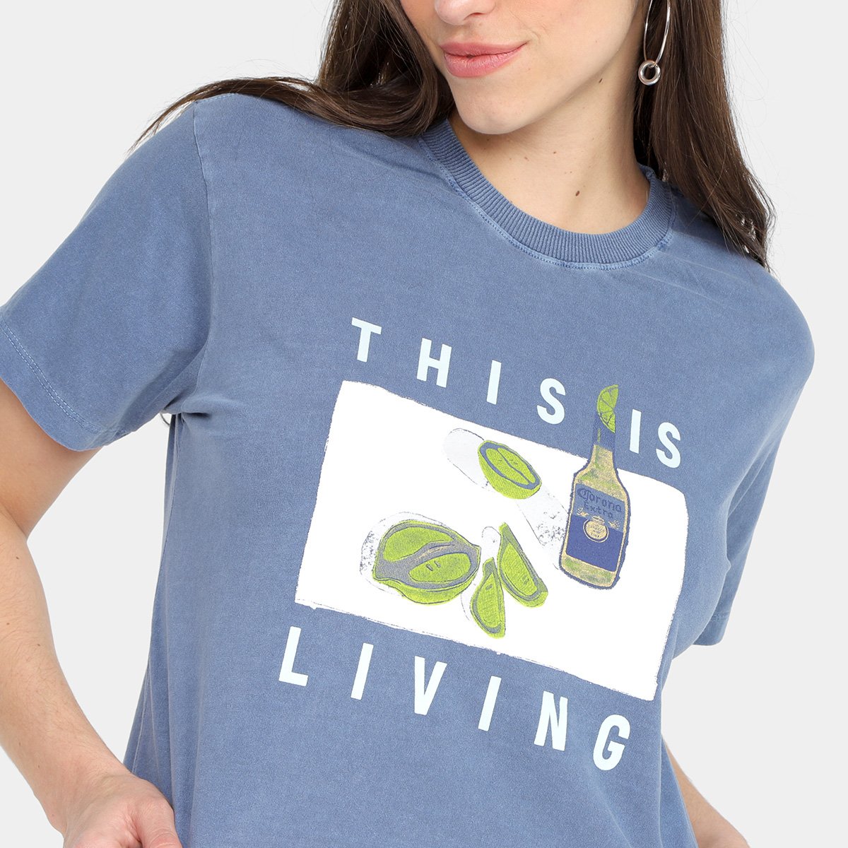 Camiseta Corona This Is Living Feminina - Tam: EP - 2