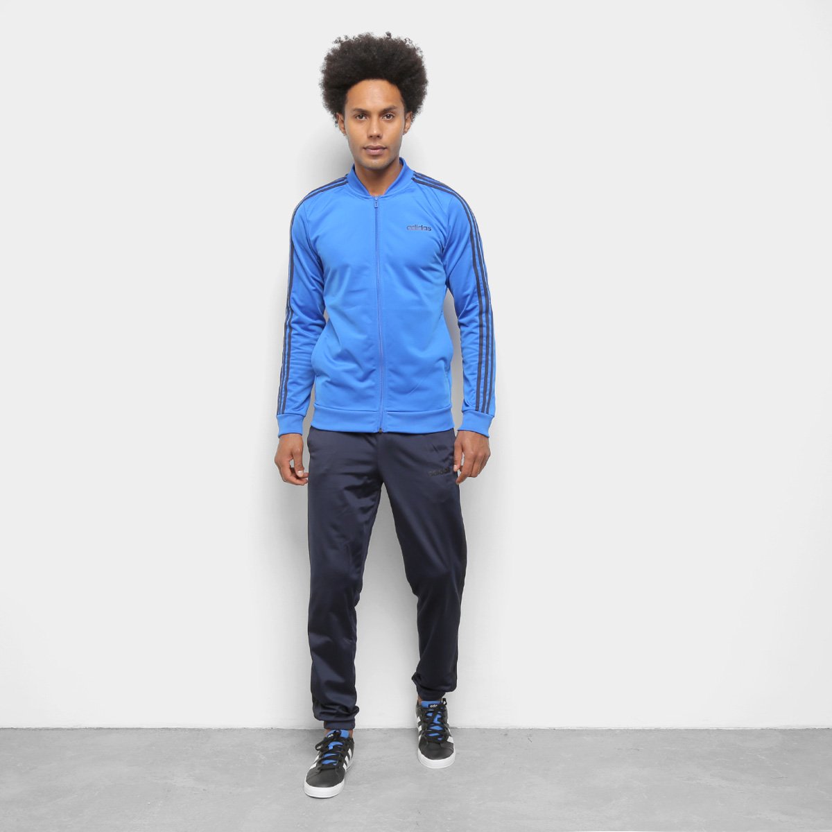 Agasalho Adidas Basic 3 Stripes Tracksuit Masculino