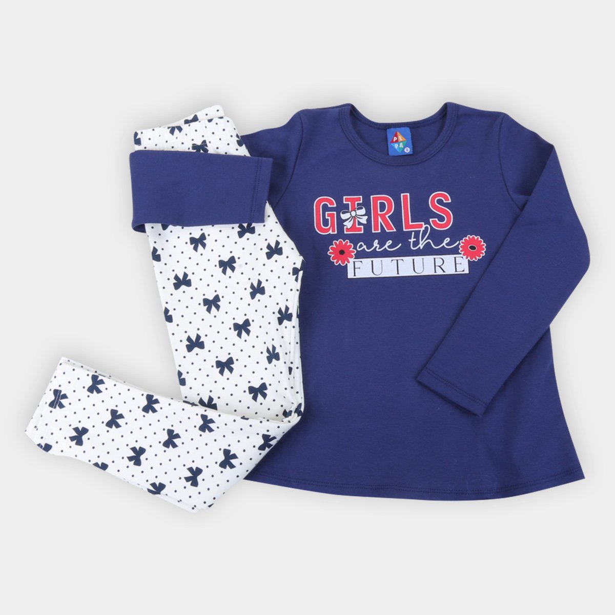 Conjunto Infantil Pipa Estampado Feminino