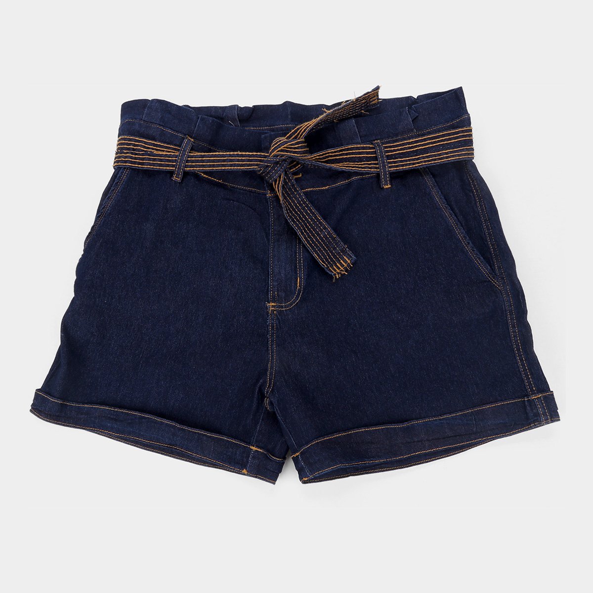 Shorts Jeans Naiff Plus Size Amarração Feminino