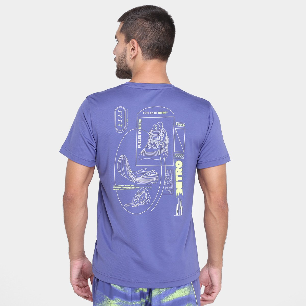 Camiseta Puma Graphics Running Nitro Masculina - Tam: M - 1