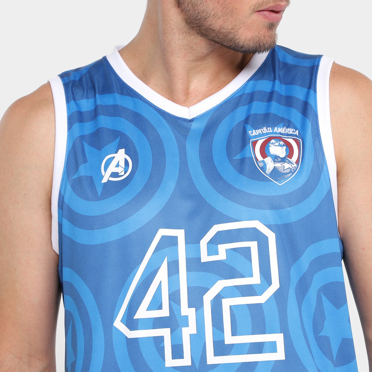 Regata Marvel Capitão América - Tam: P - 4