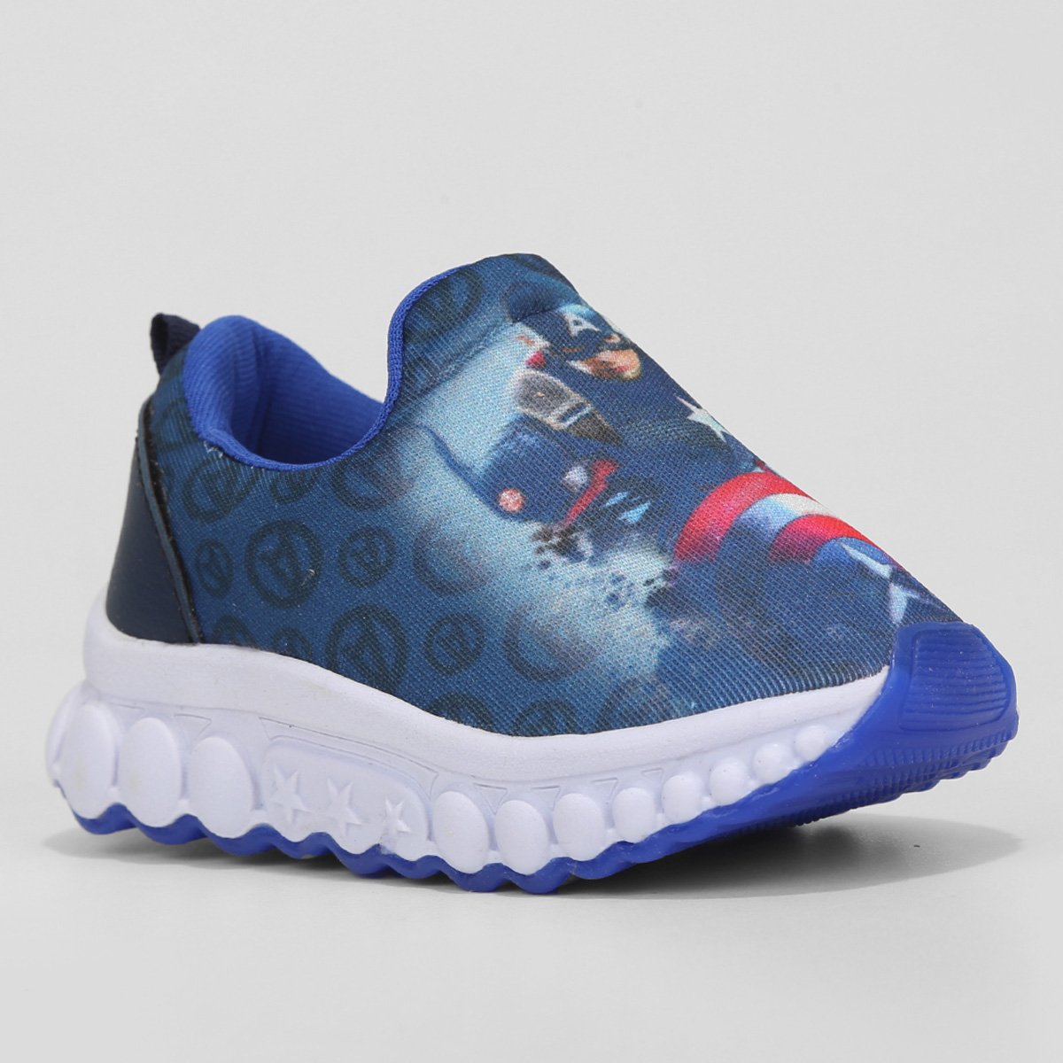 Tênis Infantil Marvel Capitão América Sem Cadarço Menino - Tam: 27 - 1