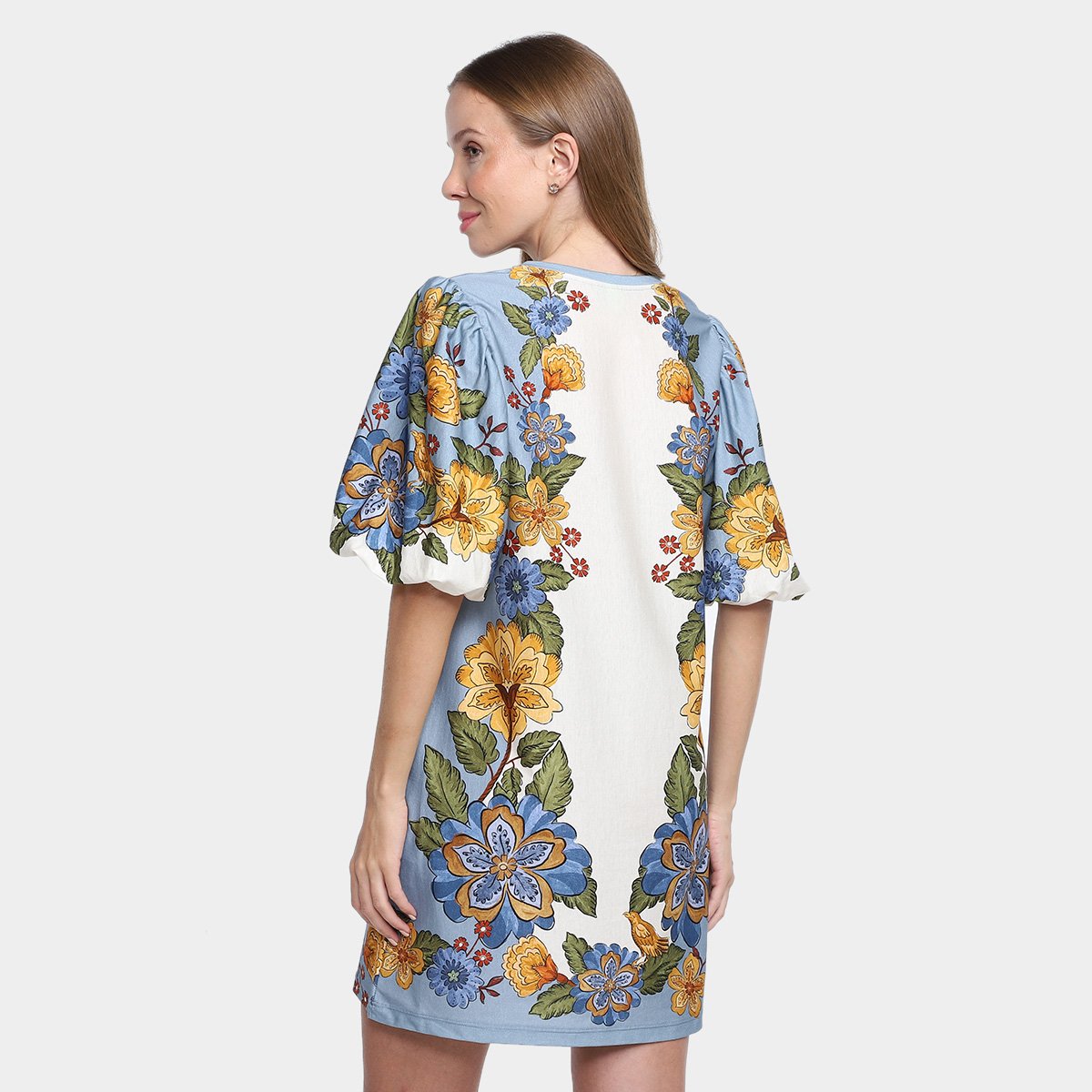 Vestido Farm Tshirt Bufante Naturaleza Feminino - Tam: G - 1
