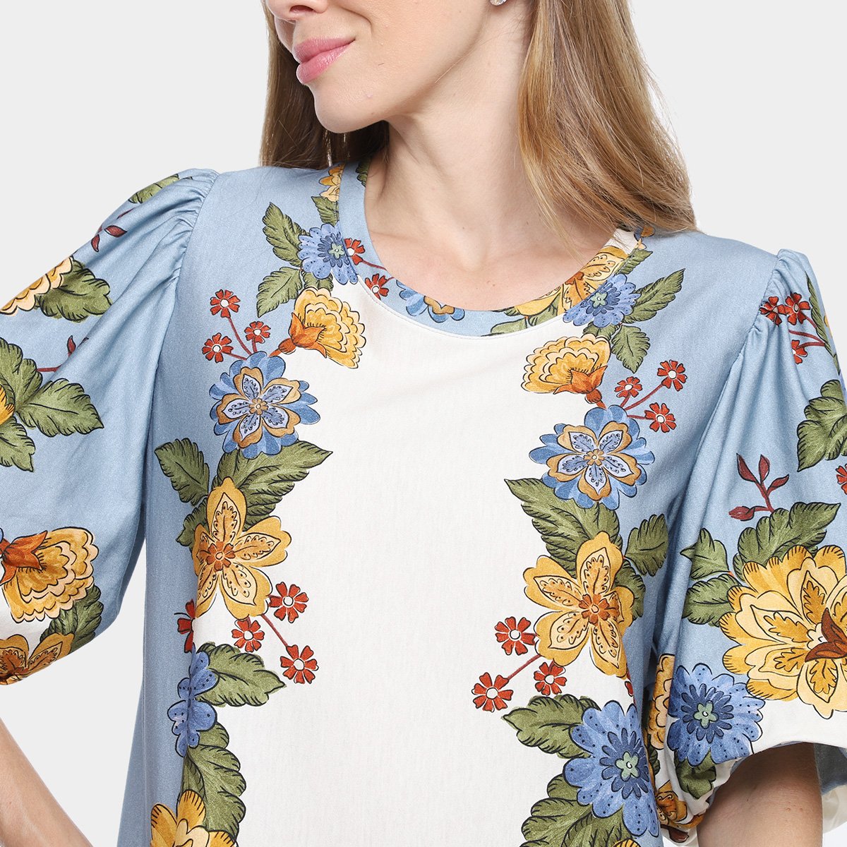 Vestido Farm Tshirt Bufante Naturaleza Feminino - Tam: G - 2