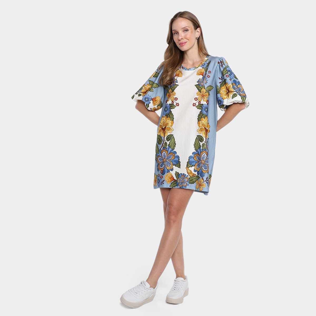 Vestido Farm Tshirt Bufante Naturaleza Feminino - Tam: G - 3
