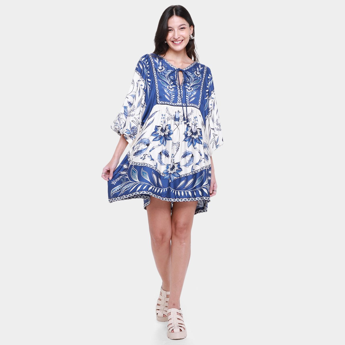 Vestido Curto Farm Nina - Tam: G - 4
