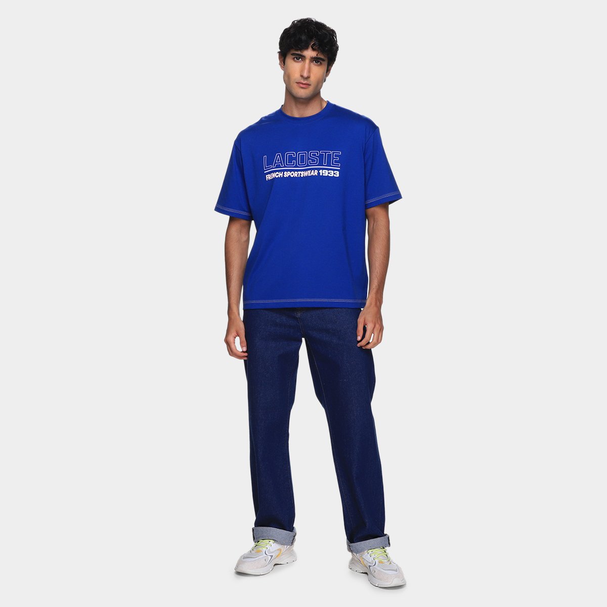 Camiseta Lacoste Estampada Masculina - Tam: P - 3