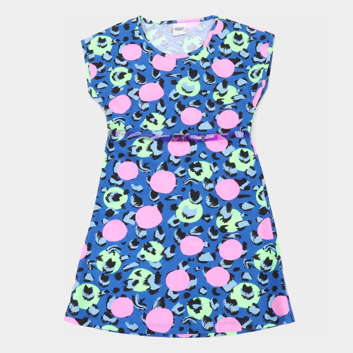 Vestido Infantil Duzizo Onça Poá Feminino