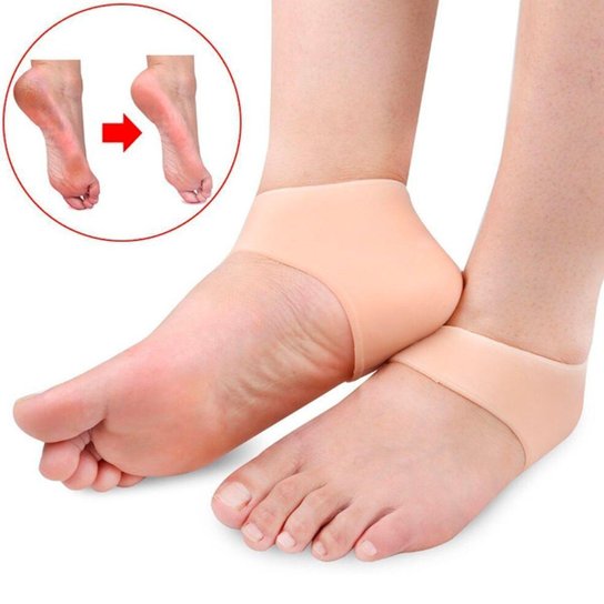 1 PAR PALMILHA SILICONE ORTOPÉDICA ESPORÃO CALCANHEIRA - Bege Menor preço em 1 PAR PALMILHA SILICONE ORTOPÉDICA ESPORÃO CALCANHEIRA - Bege