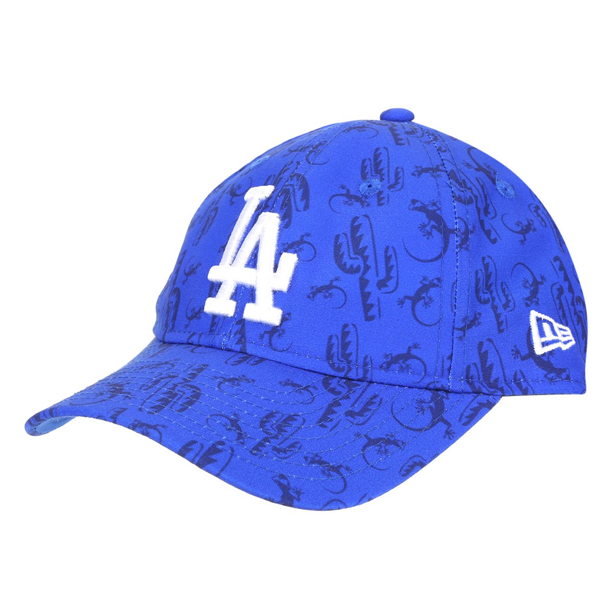 Boné Juvenil New Era Aba Curva Stapback MLB ST920 Nelilprint B1 Los Angeles Dodgers Otc